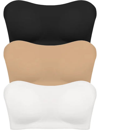 Sujetador push up sexy sin tirantes para mujer, con relleno extraíble y sin costuras