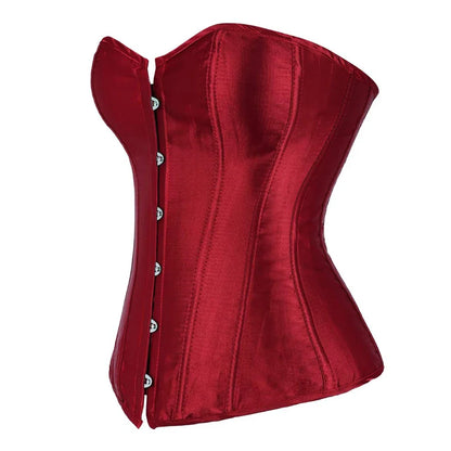 Corsé de satén sexy para mujer, gótico, con cordones, moldeador