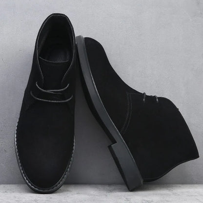 Botas Chelsea grandes para hombre, de gamuza, puntiagudas, sencillas, elegantes
