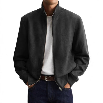 Chaqueta de tela de gamuza estilo urbano