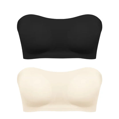 Sujetador push up sexy sin tirantes para mujer, con relleno extraíble y sin costuras