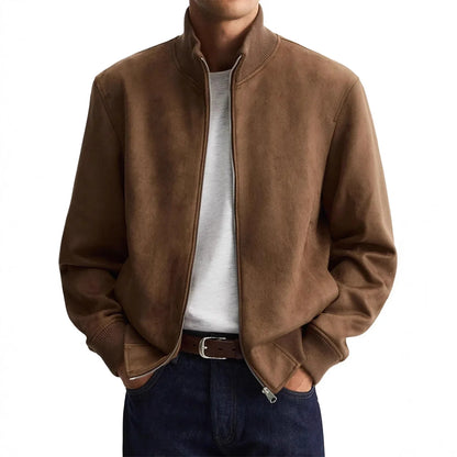 Chaqueta de tela de gamuza estilo urbano