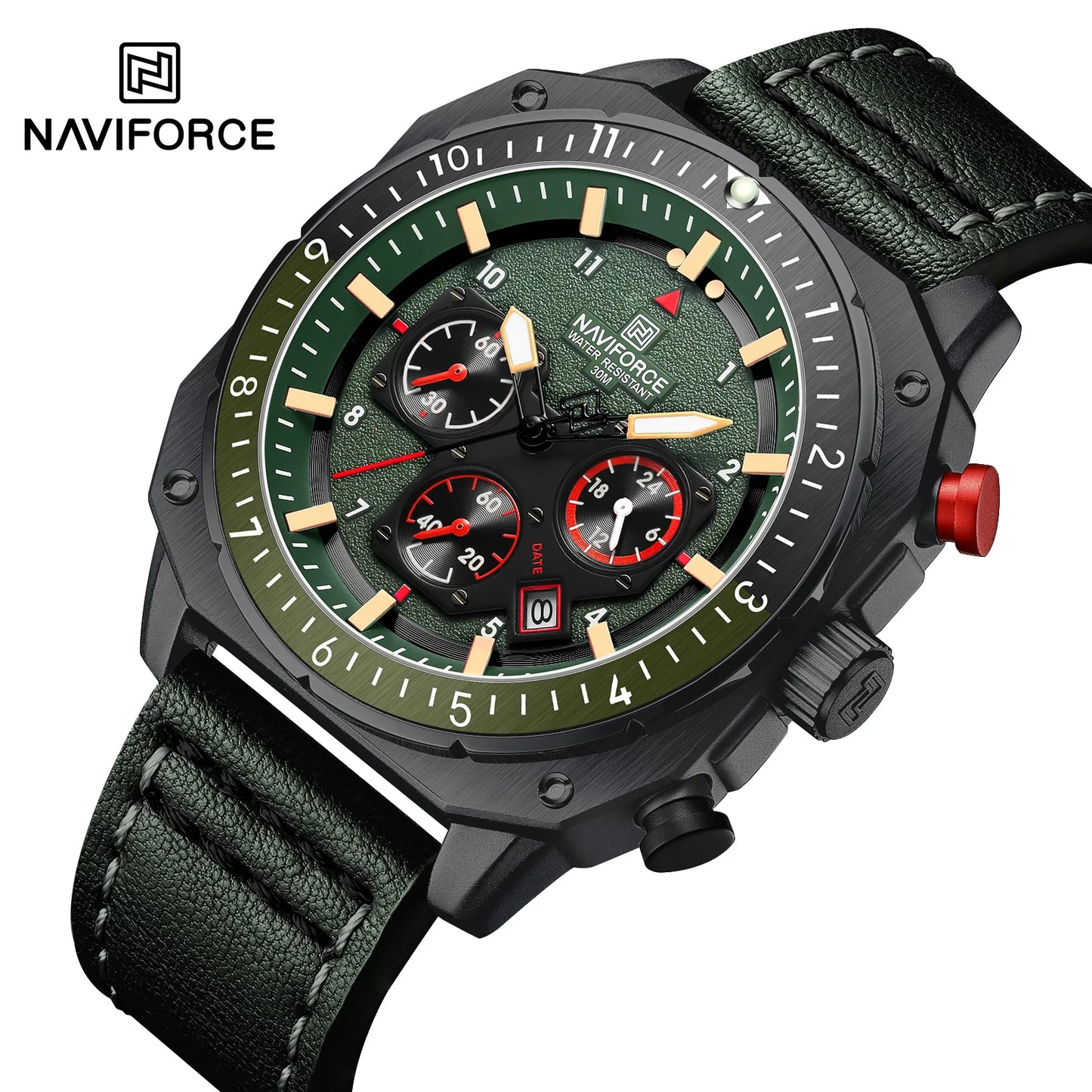 NAVIFORCE - Reloj deportivo multifunción resistente al agua para hombre