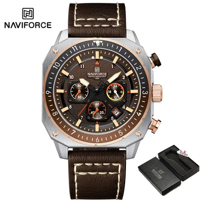 NAVIFORCE - Reloj deportivo multifunción resistente al agua para hombre