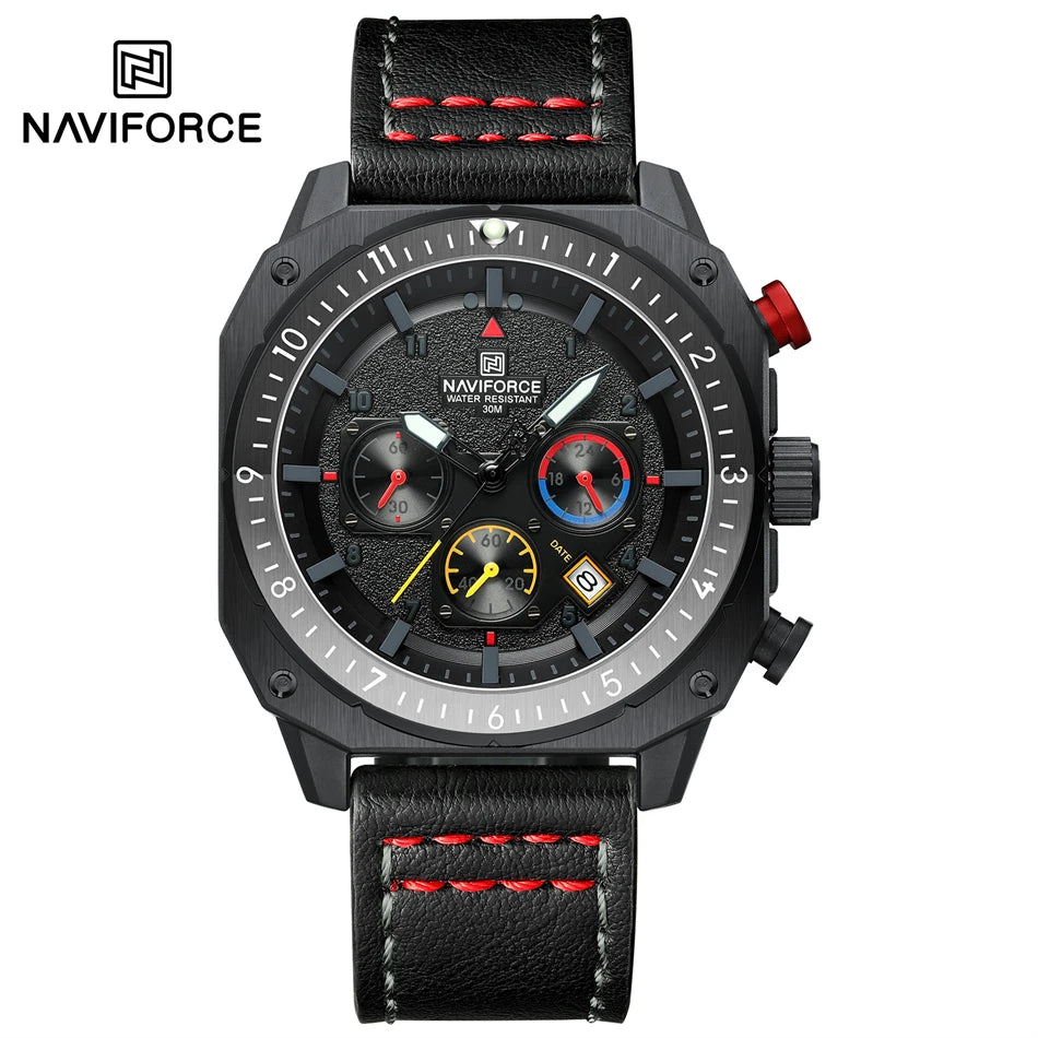 NAVIFORCE - Reloj deportivo multifunción resistente al agua para hombre