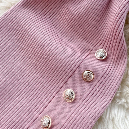 Vestidos sólidos vintage ajustado sexy de punto elástico
