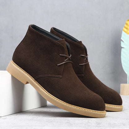 Botas Chelsea grandes para hombre, de gamuza, puntiagudas, sencillas, elegantes