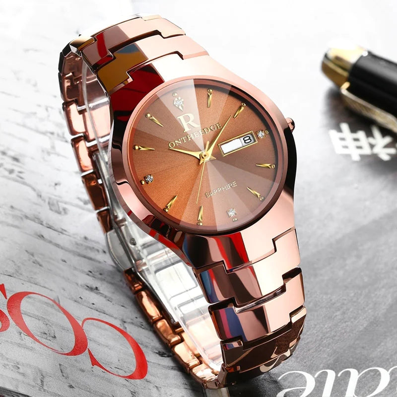 Reloj de Cuarzo de Acero de Tungsteno para Hombre