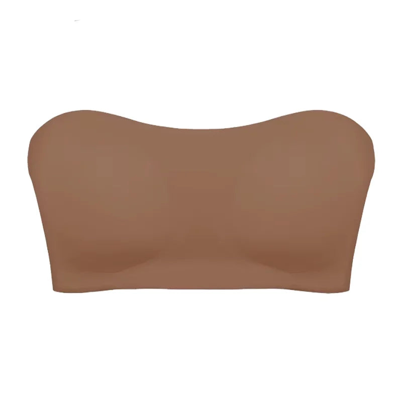 Sujetador push up sexy sin tirantes para mujer, con relleno extraíble y sin costuras