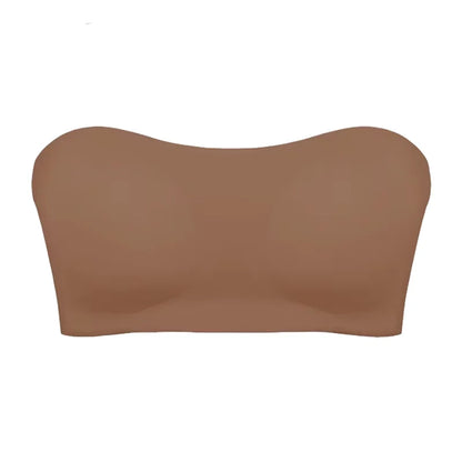 Sujetador push up sexy sin tirantes para mujer, con relleno extraíble y sin costuras