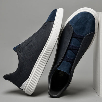 Zapatos casuales de suela gruesa, con banda elástica, amortiguación, de alta gama.