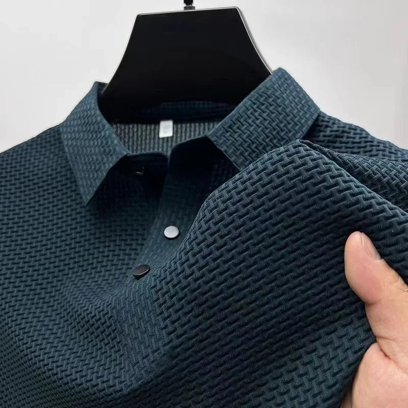 Polo "Textured Knit" – Estilo Minimalista Elevado