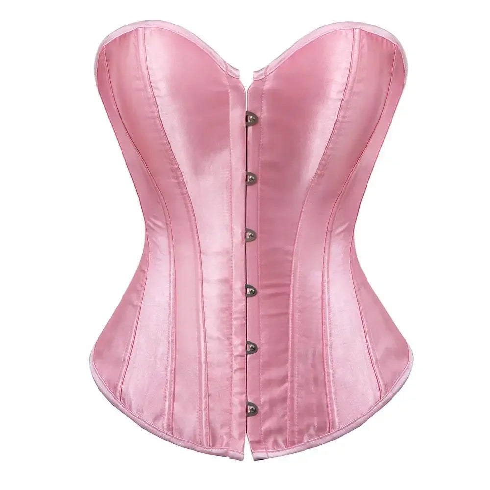 Corsé de satén sexy para mujer, gótico, con cordones, moldeador