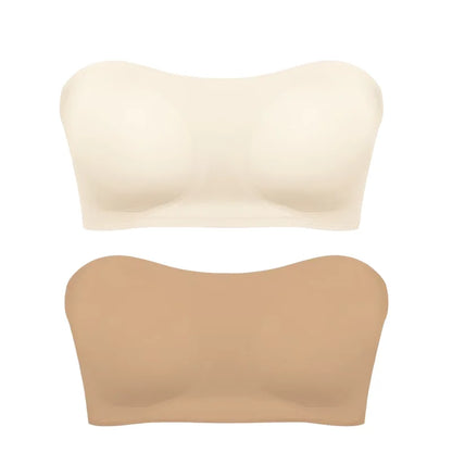 Sujetador push up sexy sin tirantes para mujer, con relleno extraíble y sin costuras