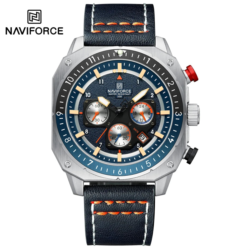 NAVIFORCE - Reloj deportivo multifunción resistente al agua para hombre