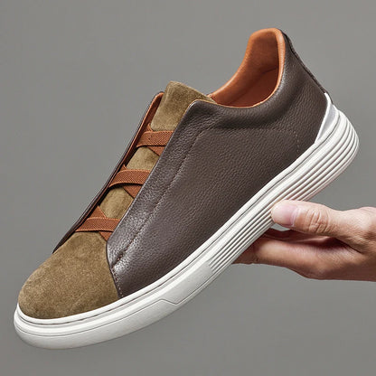 Zapatos casuales de suela gruesa, con banda elástica, amortiguación, de alta gama.