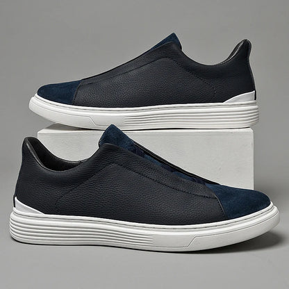 Zapatos casuales de suela gruesa, con banda elástica, amortiguación, de alta gama.