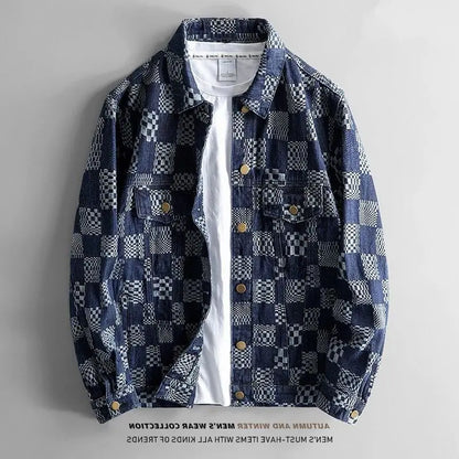 Chaqueta "Urban Plaid" – Estilo Jacquard Premium