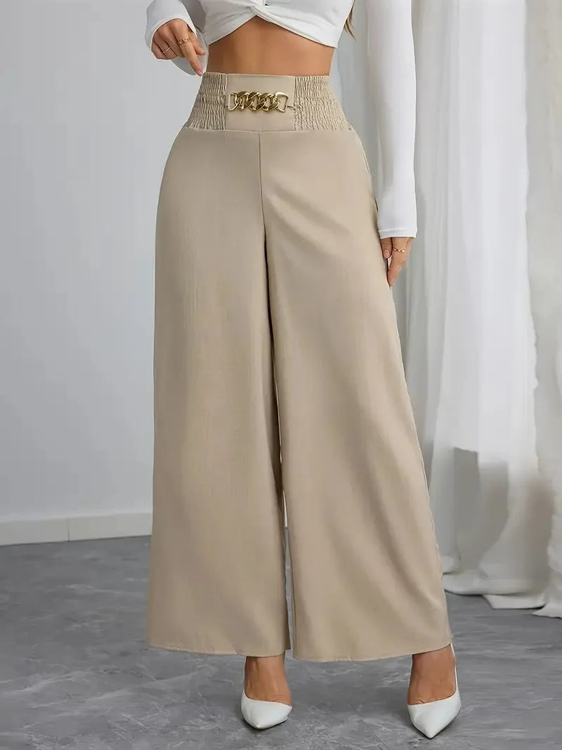 Pantalón Wide Leg "Chiffon Elegance" – Edición Office