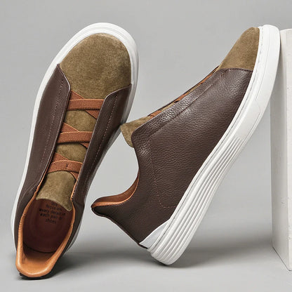 Zapatos casuales de suela gruesa, con banda elástica, amortiguación, de alta gama.