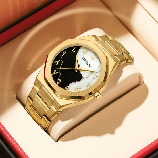 Reloj de Cuarzo con Correa de Acero Simple