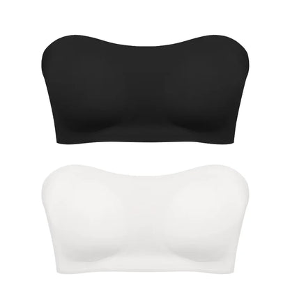 Sujetador push up sexy sin tirantes para mujer, con relleno extraíble y sin costuras