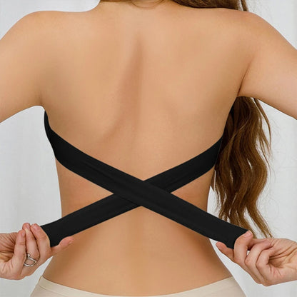 Sujetador push up sexy sin tirantes para mujer, con relleno extraíble y sin costuras