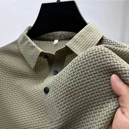Polo "Textured Knit" – Estilo Minimalista Elevado