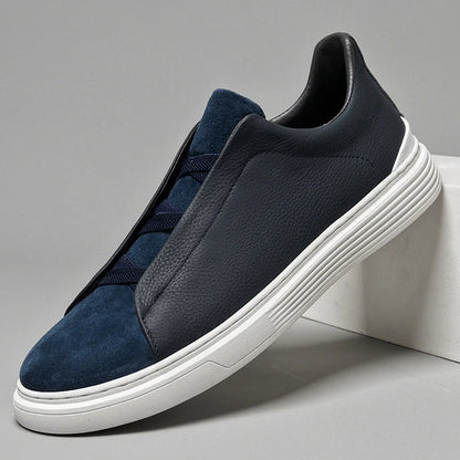 Zapatos casuales de suela gruesa, con banda elástica, amortiguación, de alta gama.