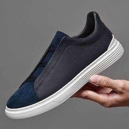 Zapatos casuales de suela gruesa, con banda elástica, amortiguación, de alta gama.