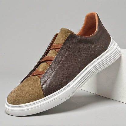 Zapatos casuales de suela gruesa, con banda elástica, amortiguación, de alta gama.