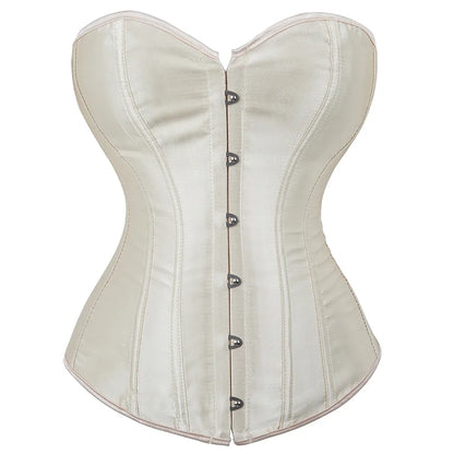 Corsé de satén sexy para mujer, gótico, con cordones, moldeador