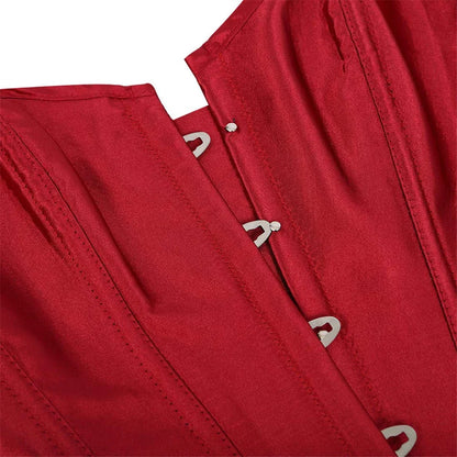 Corsé de satén sexy para mujer, gótico, con cordones, moldeador