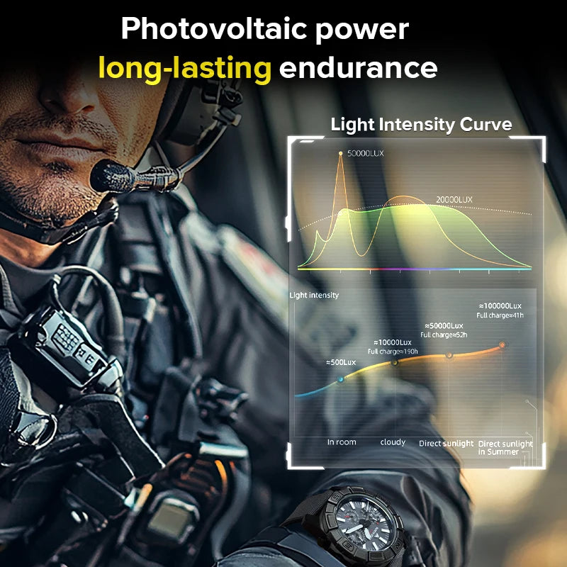 NORTH EDGE BLAZE - Reloj de cuarzo para hombre, con energía solar