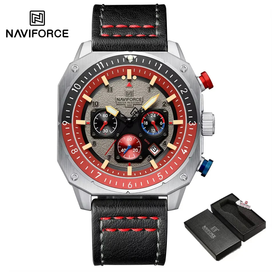 NAVIFORCE - Reloj deportivo multifunción resistente al agua para hombre