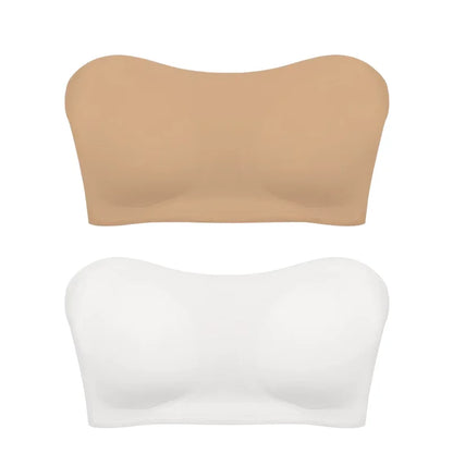 Sujetador push up sexy sin tirantes para mujer, con relleno extraíble y sin costuras