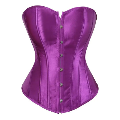Corsé de satén sexy para mujer, gótico, con cordones, moldeador