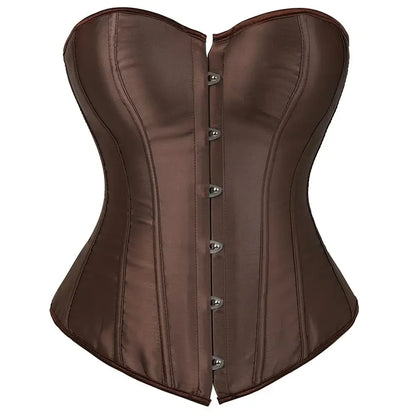 Corsé de satén sexy para mujer, gótico, con cordones, moldeador