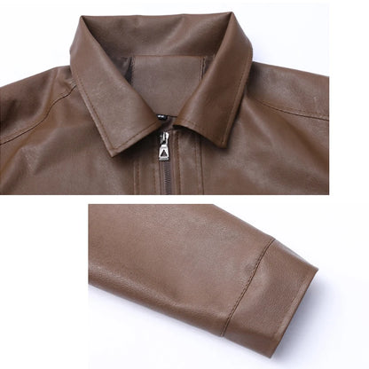 Chaqueta de cuero de corte holgado: cómoda, versátil resistente al viento y al agua.