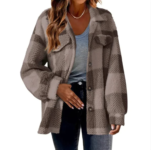 Chaqueta de Lana a Cuadros Chic Comfort