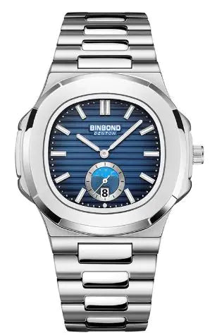 Reloj de cuarzo con correa de acero Retro