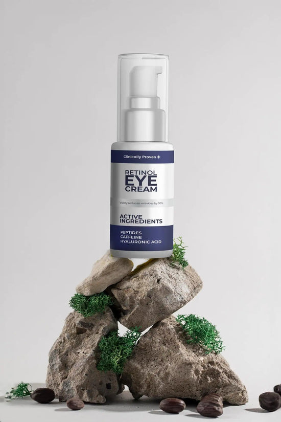 Crema de Ojos con Retinol para la Hinchazón y Bolsas Debajo de los Ojos con Ácido Hialurónico y Péptidos