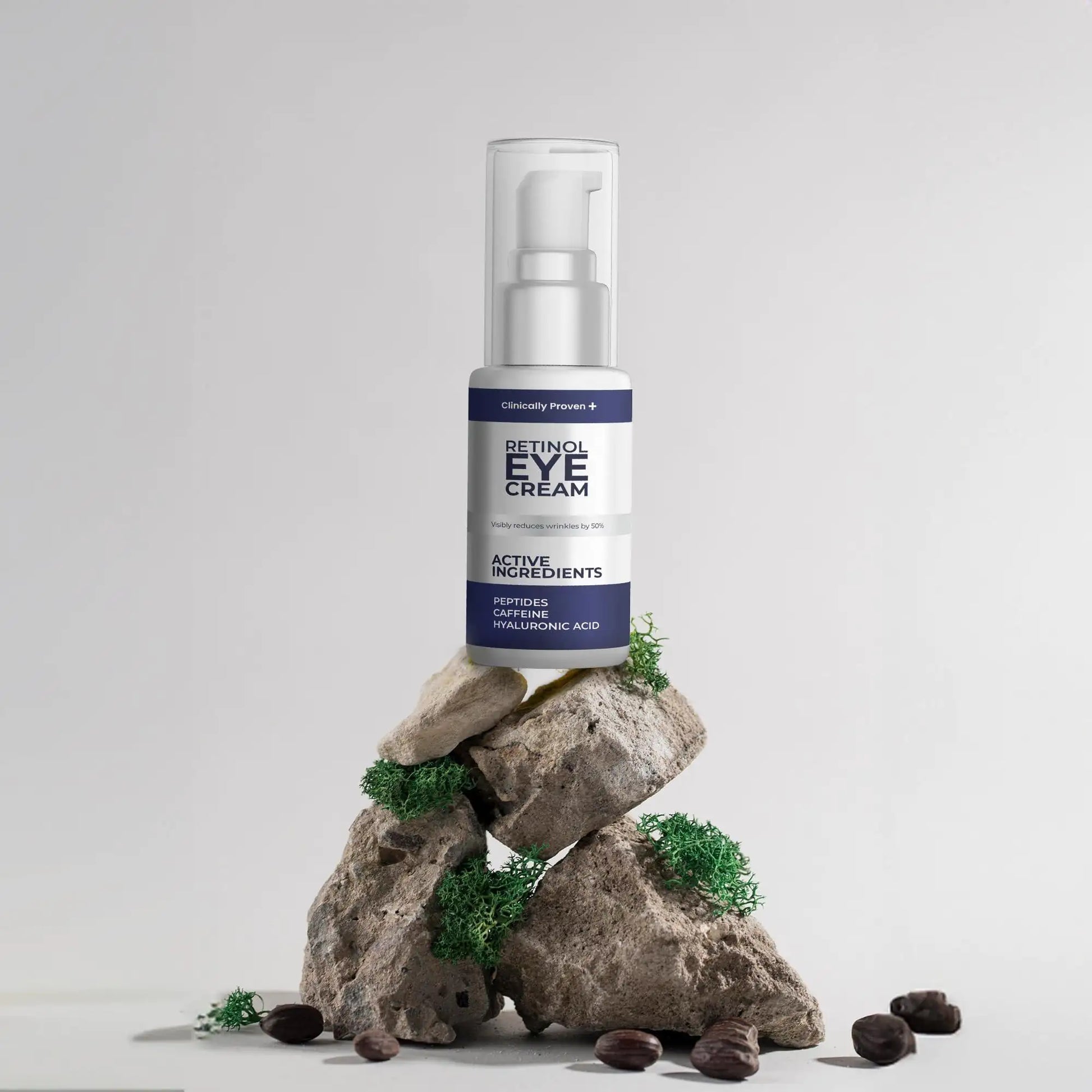 Crema de Ojos con Retinol para la Hinchazón y Bolsas Debajo de los Ojos con Ácido Hialurónico y Péptidos