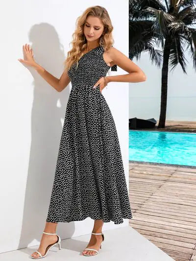 Vestido Midi Zoe de un Solo Hombro