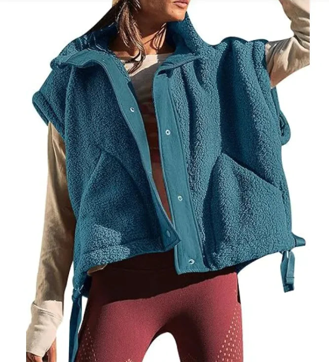 Chaleco Sin Mangas Casual de Lana para Mujer
