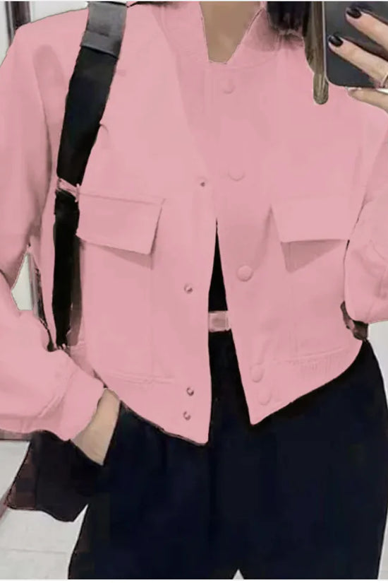 Chaqueta Corta Oversize con cuello alto