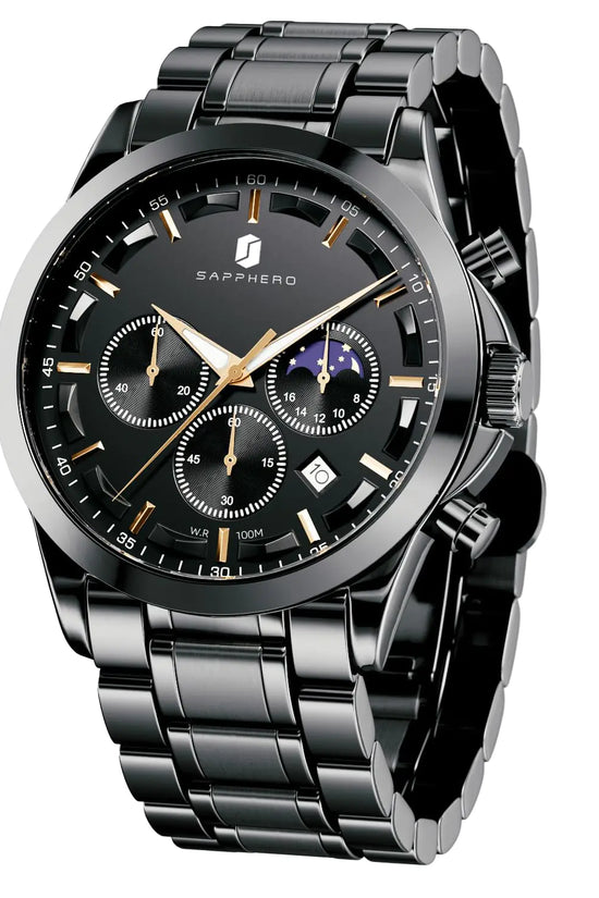 Reloj cronógrafo elegante SAPPHERO para hombre