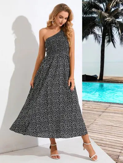 Vestido Midi Zoe de un Solo Hombro
