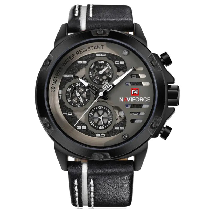 Reloj Multifuncional de Cuarzo a Prueba de Agua para Hombre