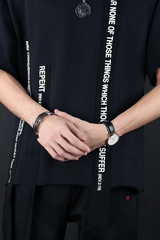 Pulsera de Cuero Trenzado para Hombres